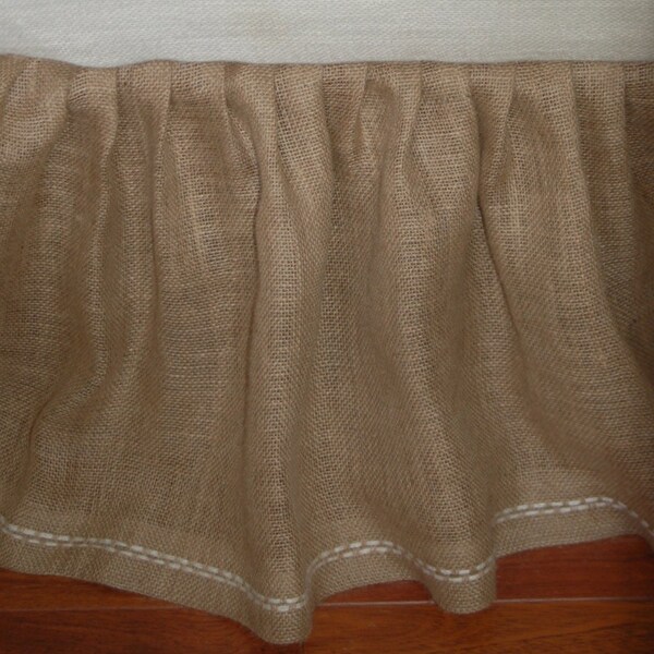 Burlap Bed Skirt Etsy