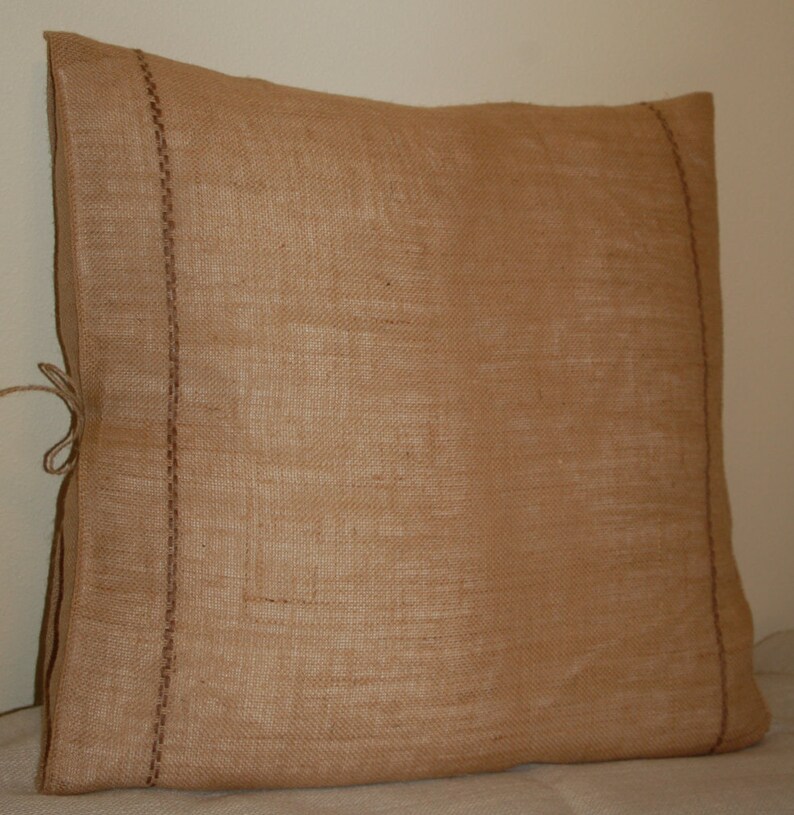Set of Two or One 100 Jute Natural Burlap Pillow Covers Shams Etsy