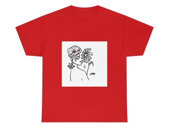Her Labyrinth Blooms- Unisex Heavy Cotton Tee