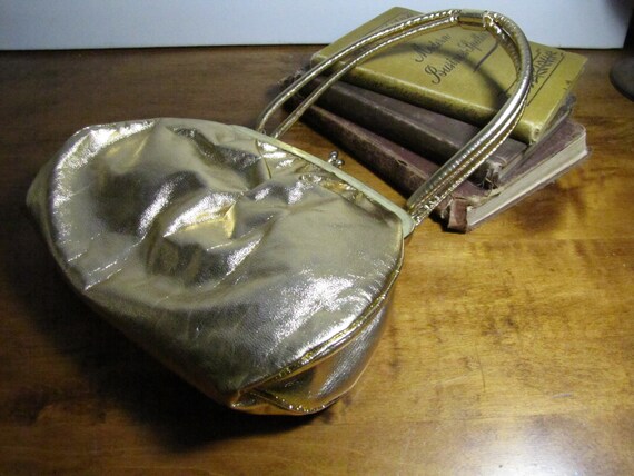 Vintage Garay Ladies Handbag - Gold Metallic Look… - image 6