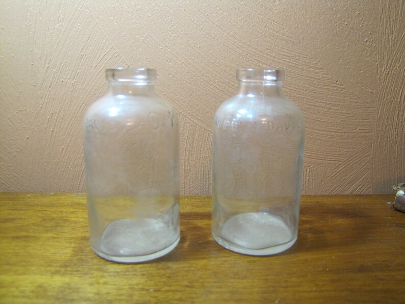 Vintage Davis OK Baking Powder Bottles 2 Etsy