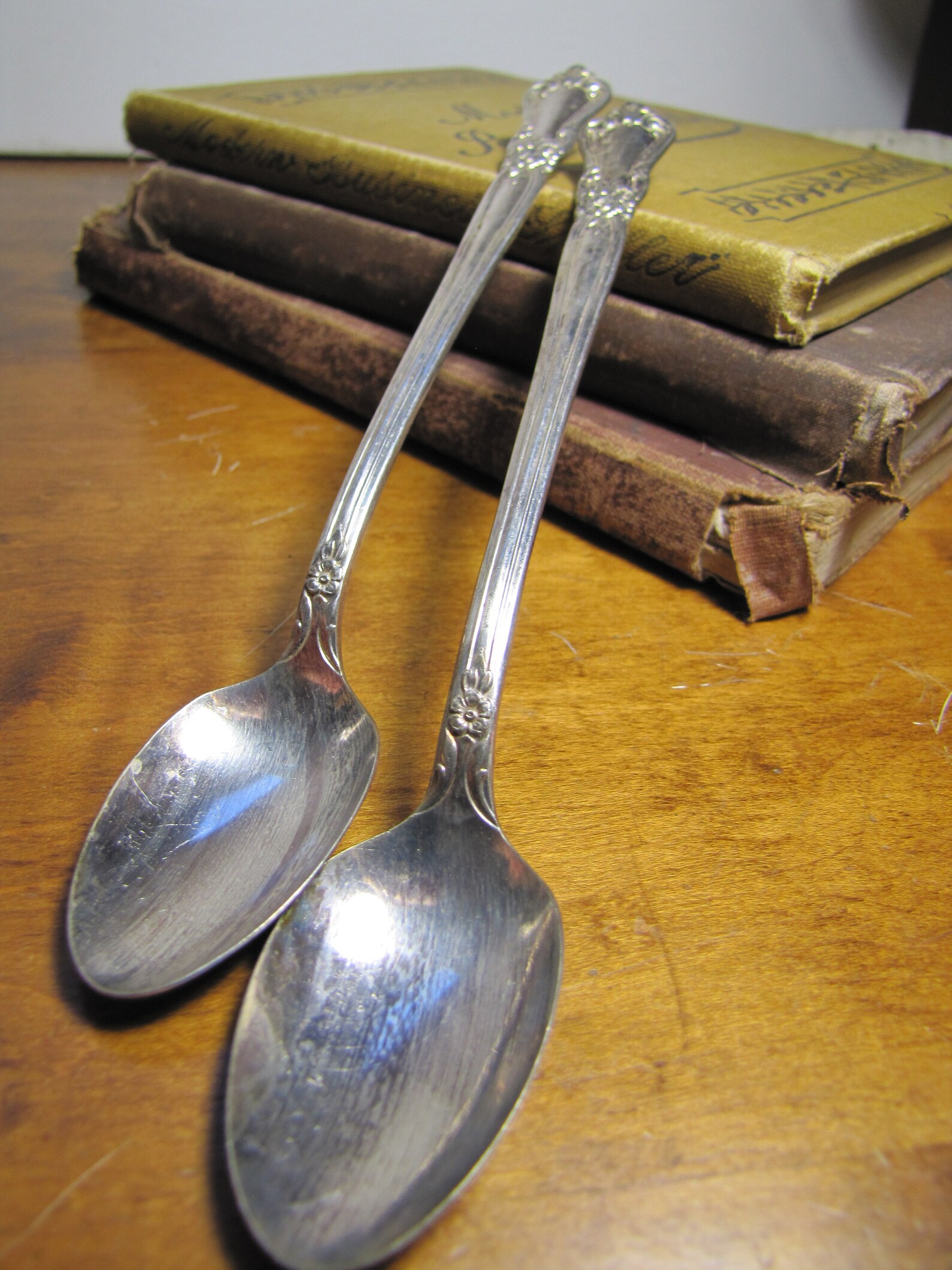 Two 2 Vintage Long Handled Teaspoons Wm. A. Rogers Etsy