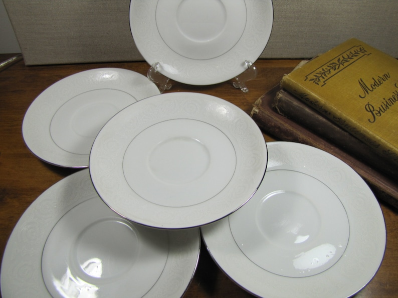 Set of Five 5 Royal Wentworth Select Fine China Platinum Etsy