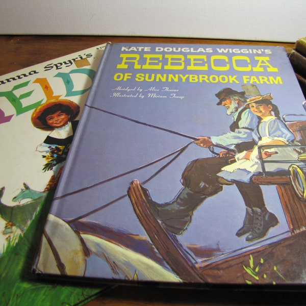 Two (2) Vintage Storybooks:  Heidi and Rebecca of Sunnybrook Farm