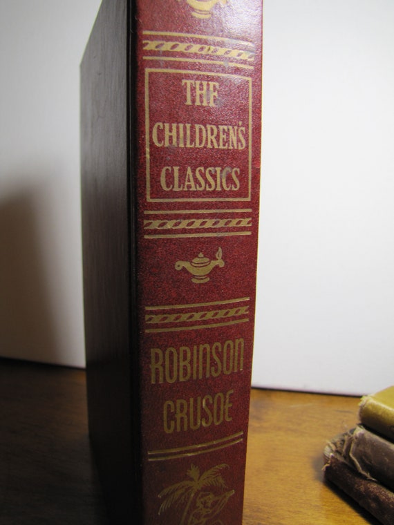 ★SALE★ No.407 アンティーク洋書 古書　ヒース ロビンソン 童話 Vintage Book - the Children's Classics - Robinson Crusoe - Daniel