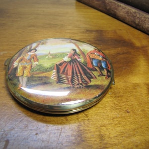Purse Mirror - Hinged - Colonial Design