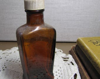 Amber Glass - Food Flavoring Bottle - Plastic Screw On Cap
