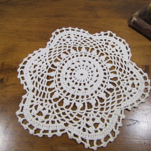 Small Ecru Crocheted Doily