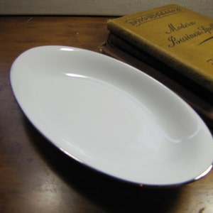 Vintage Noritake Relish Dish Platinum Trim image 1