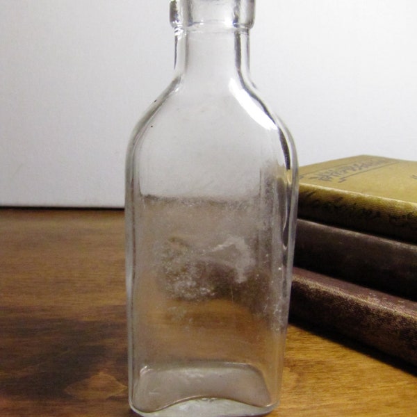 Vintage Glass Bottle - Clear Glass - Short Neck - No Stopper