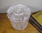 Vintage Bleikristall Cylindrical Cut Glass Crystal Candy Dish With Lid - Made in West Germany