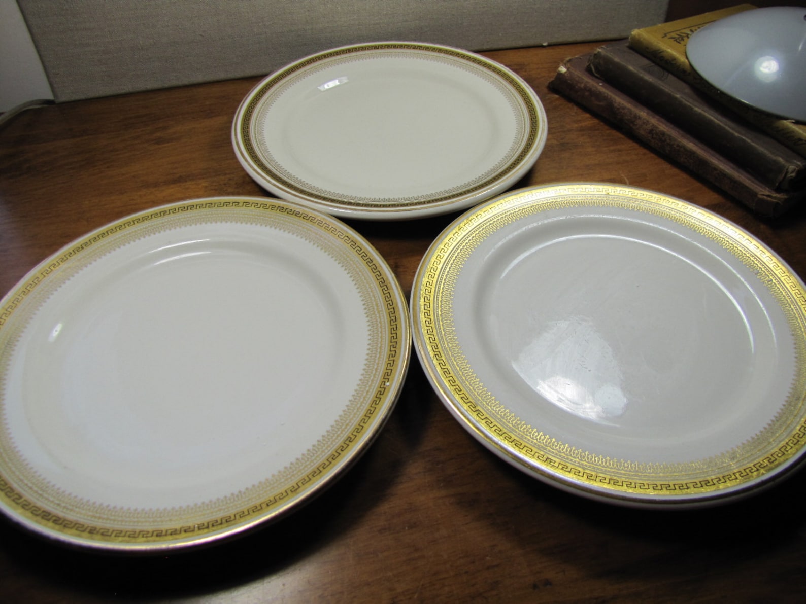 Vintage Mayer China/Oneida Buffalo Gold Accent Plates Set of Etsy