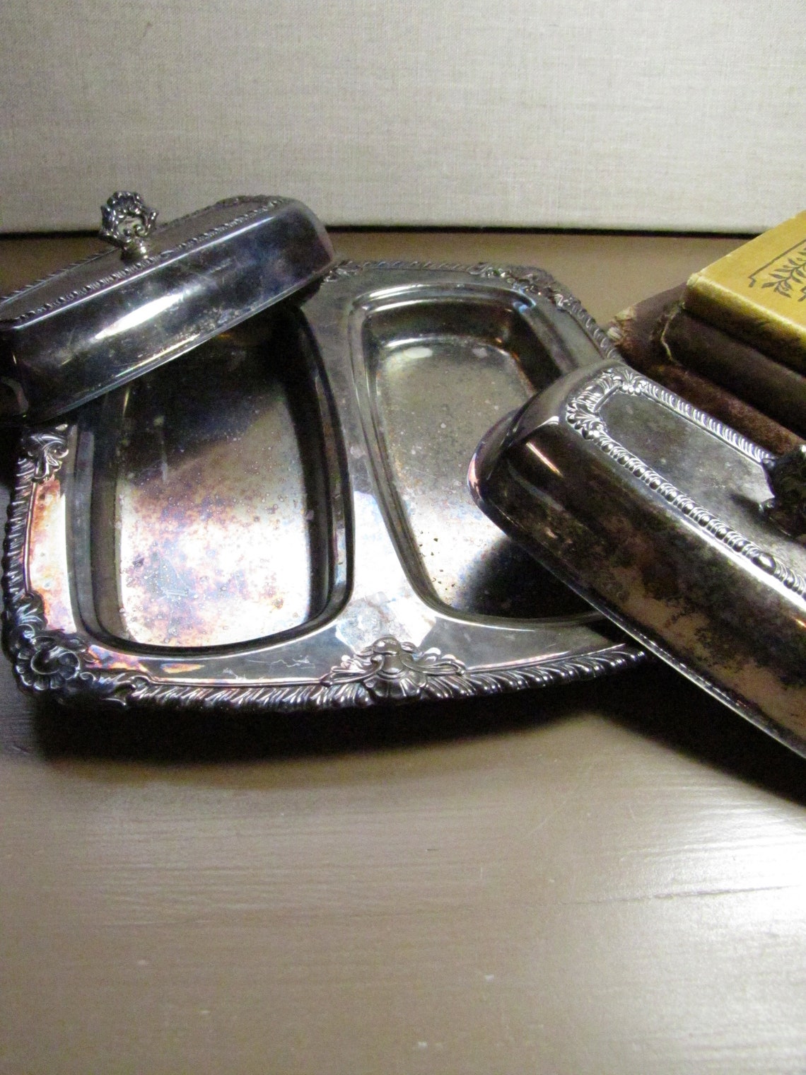 Crosby Silver Plated Double Butter Dish no Glass Liners Etsy UK