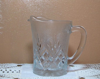 Vintage Small Glass Pitcher or Creamer