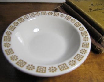 Set of 4 Vintage Shenango China restaurant china chunky plates bread dessert dish with gold Fleur de lis 6.5