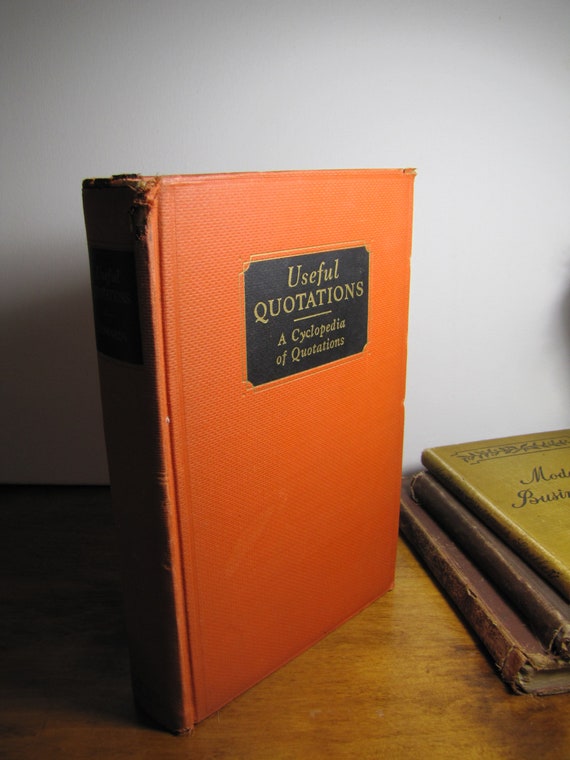Vintage Book Useful Quotations A Cyclopedia of Quotations Etsy
