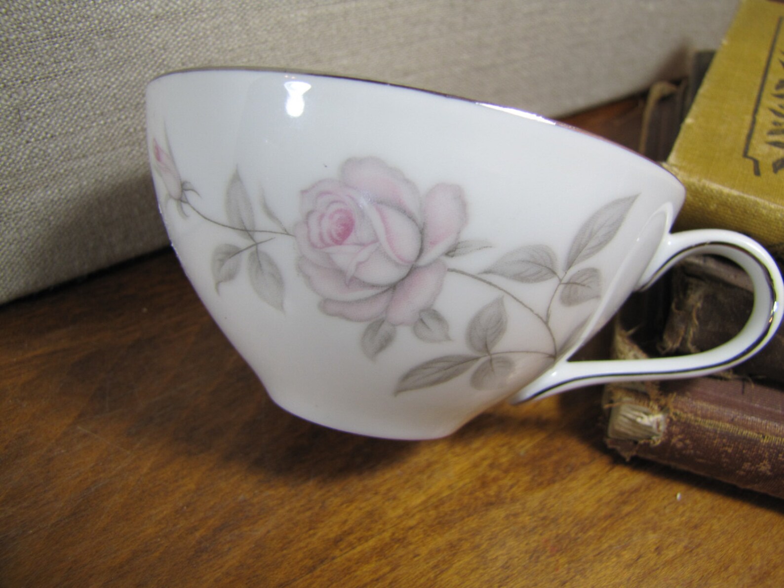 Vintage Amcrest Fine China Teacup Carmen Pattern Pale Pink Etsy