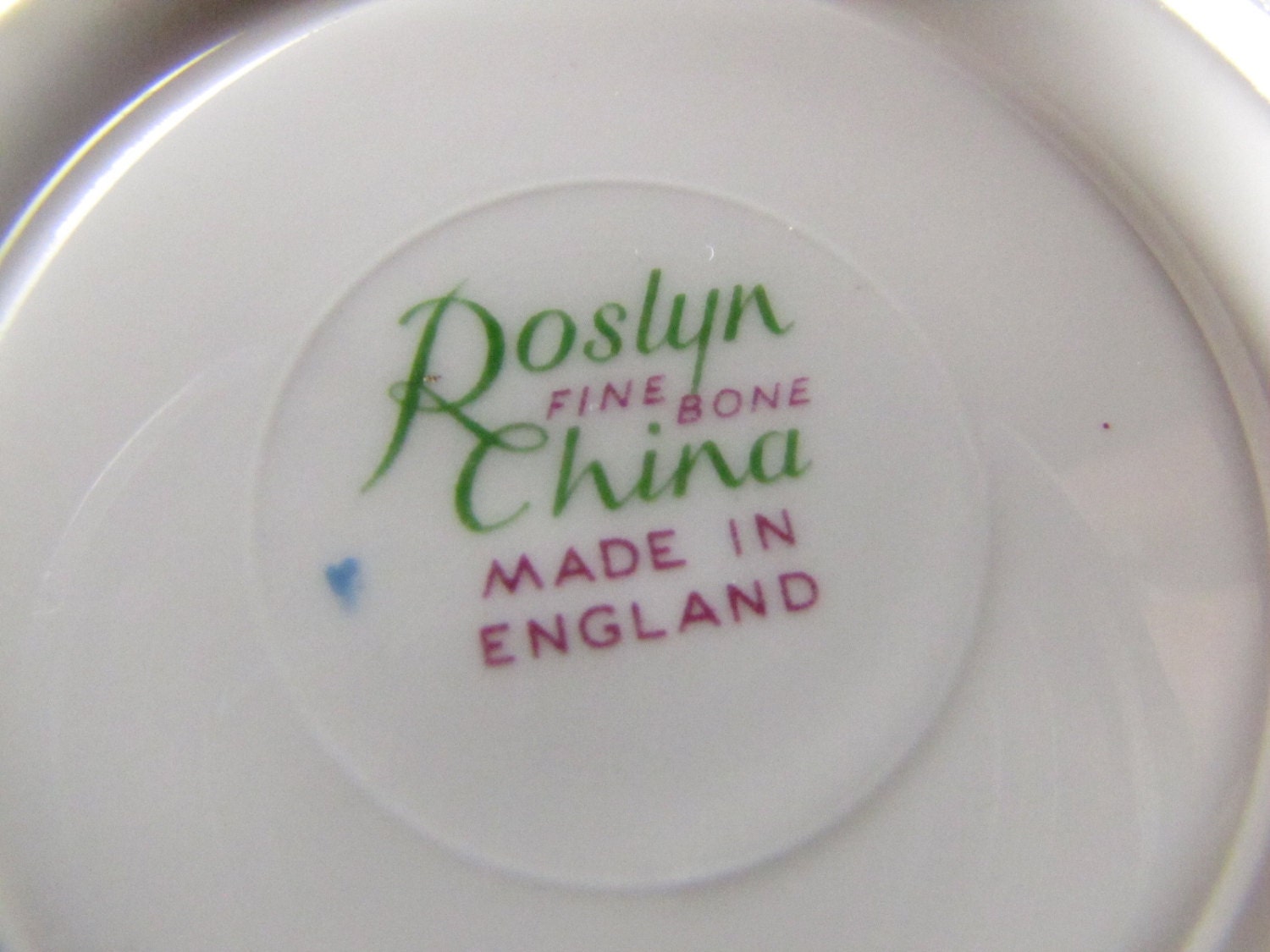 Vintage Saucer Roslyn Fine Bone China Made in England Etsy