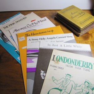 Set of Seven (7) Vintage Sheet Music Publications - Various Styles and Genres