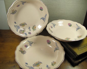 Steubenville - Rose Dawn - Shallow Bowls - Set of Three (3)