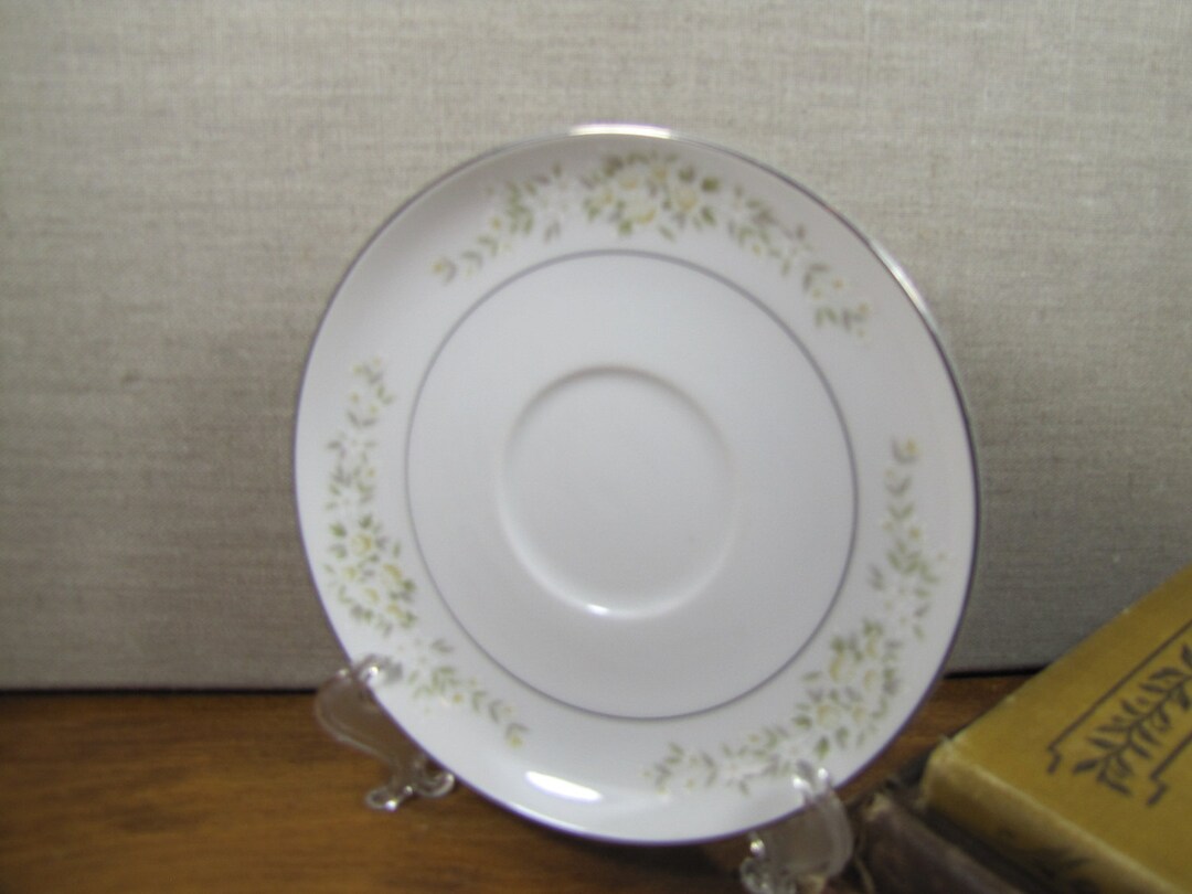 Lady Carolyn Fine China Saucer Pale Yellow and White Flowers Etsy
