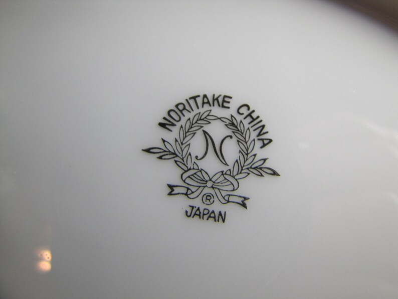 Vintage Noritake Relish Dish Platinum Trim image 4