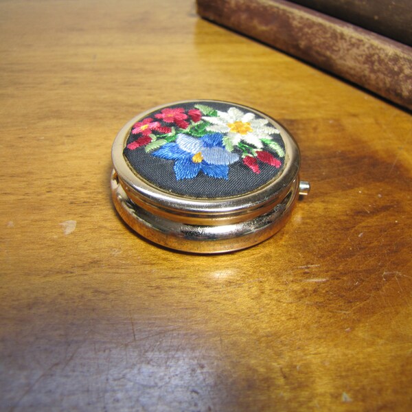 Embroidered Pill Box Etsy