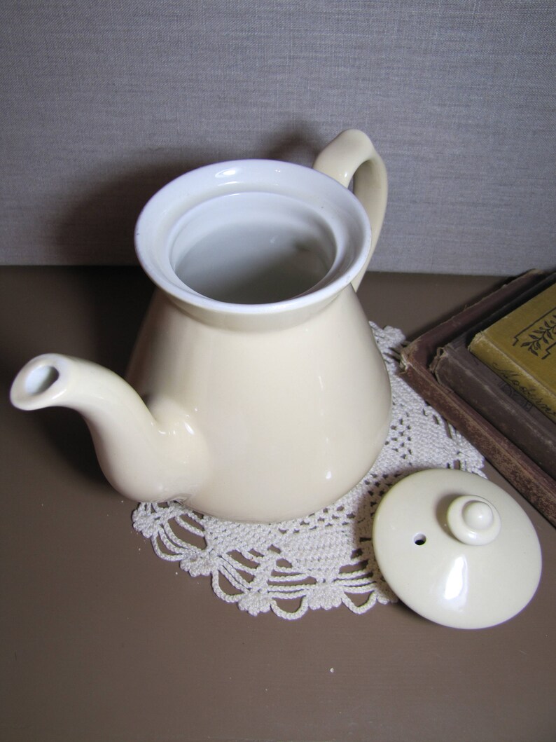Hall Pottery Pale Yellow Teapot Etsy
