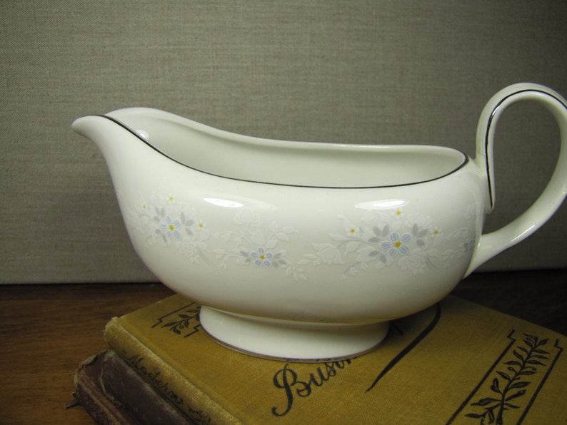 Royal Doulton Fine China Gravy Boat Bedford Pale Blue Etsy