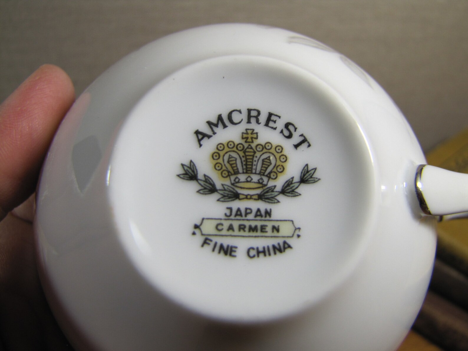 Vintage Amcrest Fine China Teacup Carmen Pattern Pale Pink Etsy