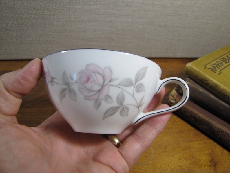 Vintage Amcrest Fine China Teacup Carmen Pattern Pale Pink Etsy