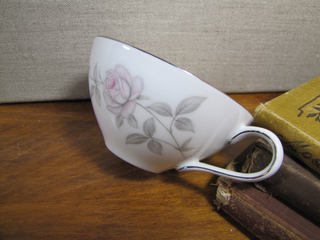 Vintage Amcrest Fine China Teacup Carmen Pattern Pale Pink Etsy