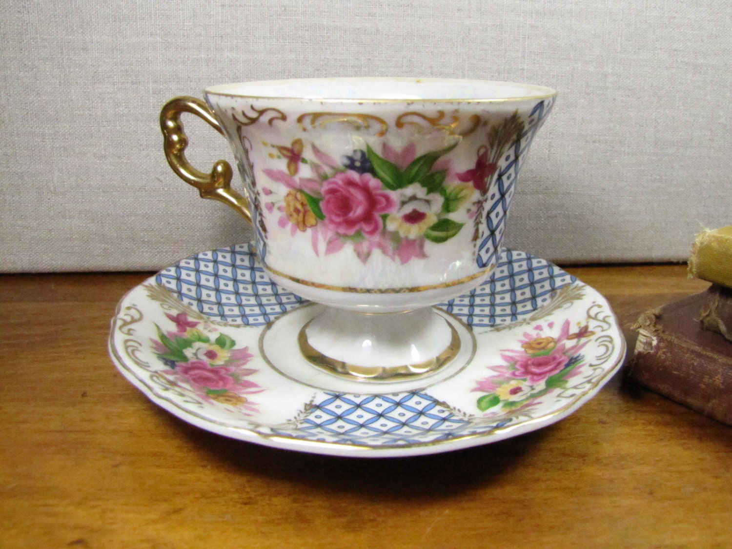 Vintage L M Royal Halsey Very Fine China Teacup and Saucer - Etsy
