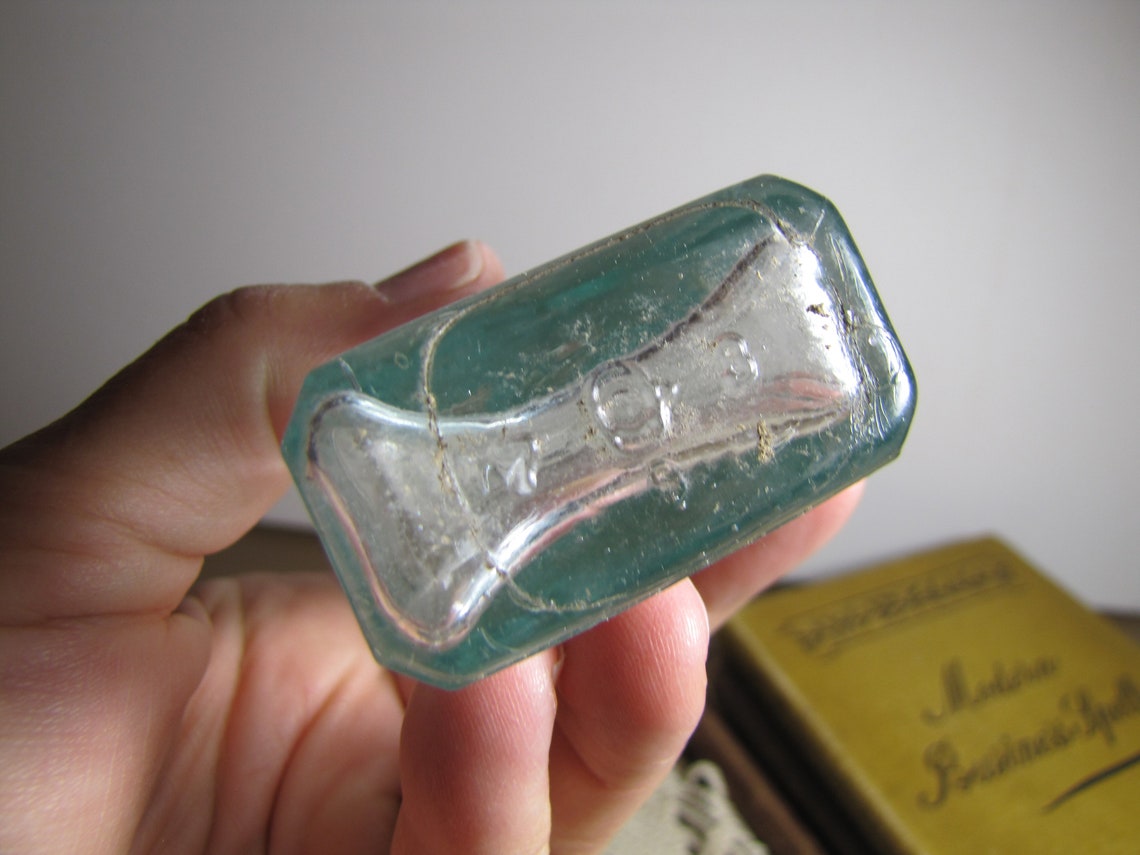 Vintage Pinex Cough Syrup Bottle Very Pale Green Glass Etsy UK