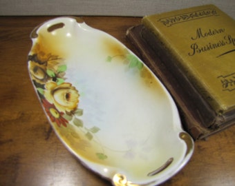 Vintage Hand Painted Nippon Serving Dish - Yellow Flowers