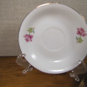 Small Saucer - Pink Flowers - Made in Japan