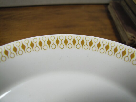 Set of Six (6) - Shenango China - Deep Sided Saucers - Deep Yellow