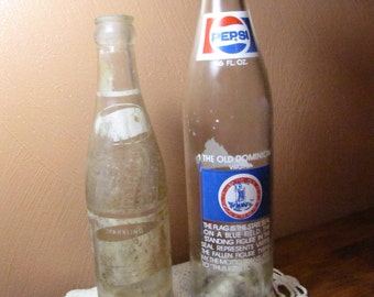 Two (2) Vintage Pepsi Cola Bottles