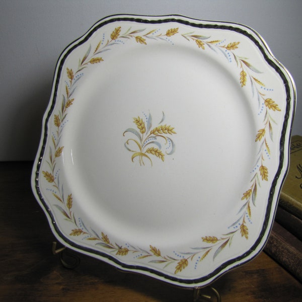 Vintage Homer Laughlin Georgian Eggshell Square Salad Plate - Kingston Pattern - C. 1946