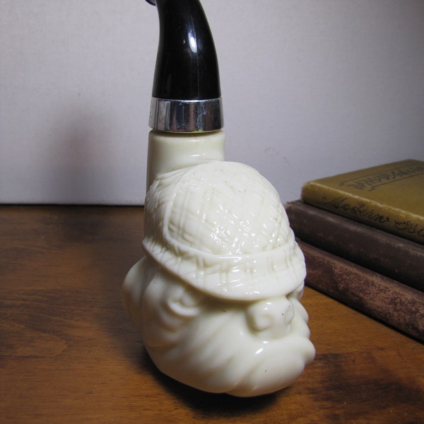 Vintage Avon After Shave Decanter - Sherlock Holmes Bulldog - Pipe Shape