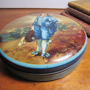 Vintage Small Walter&#39;s Palm Toffee Tin - Round Shape