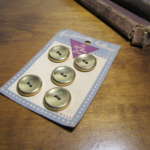 1980’s Le Chic Light Pink Plastic Buttons - Set of 3 - 3/4