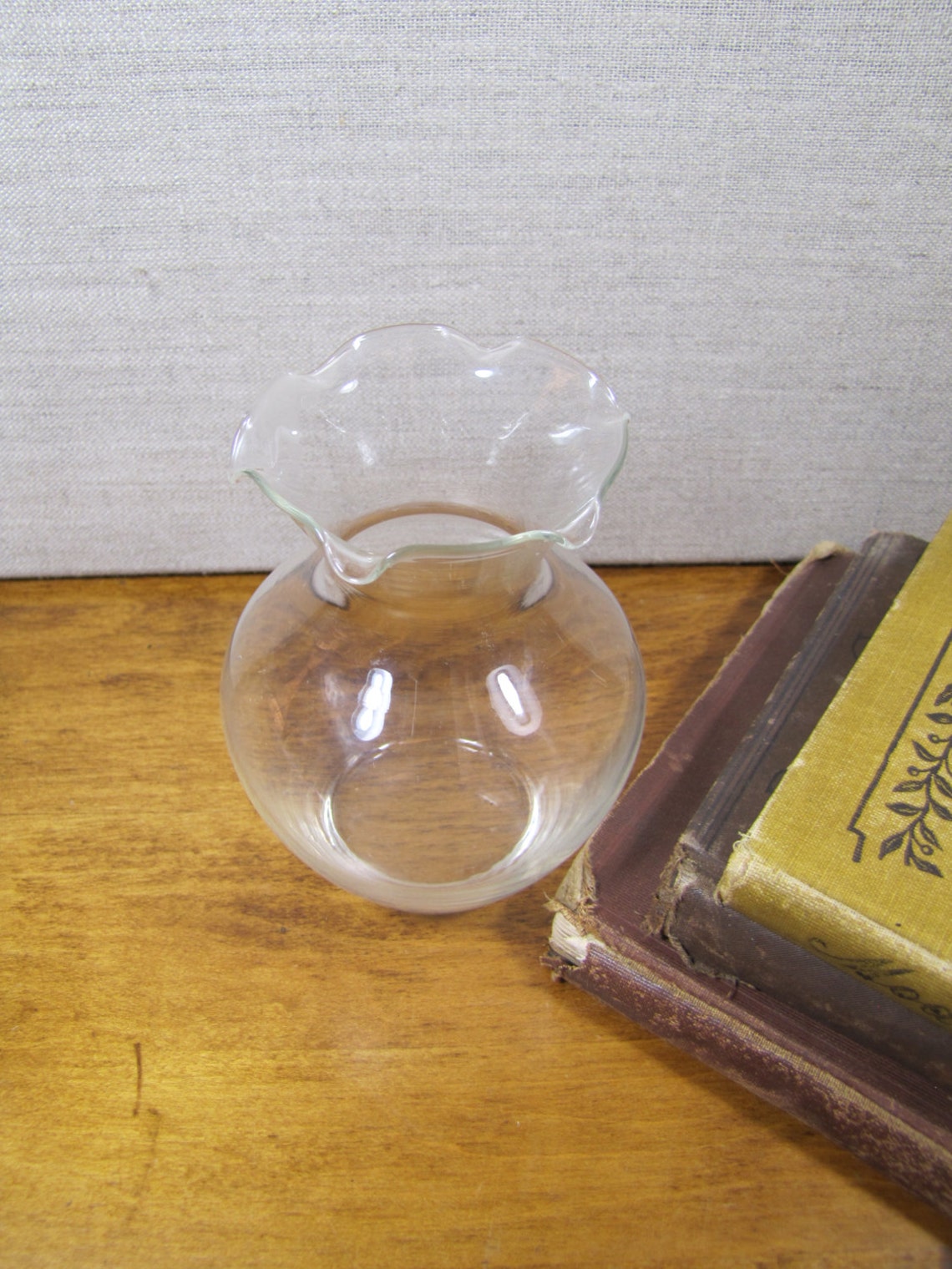 Fluted Edge Glass Bud Base Etsy