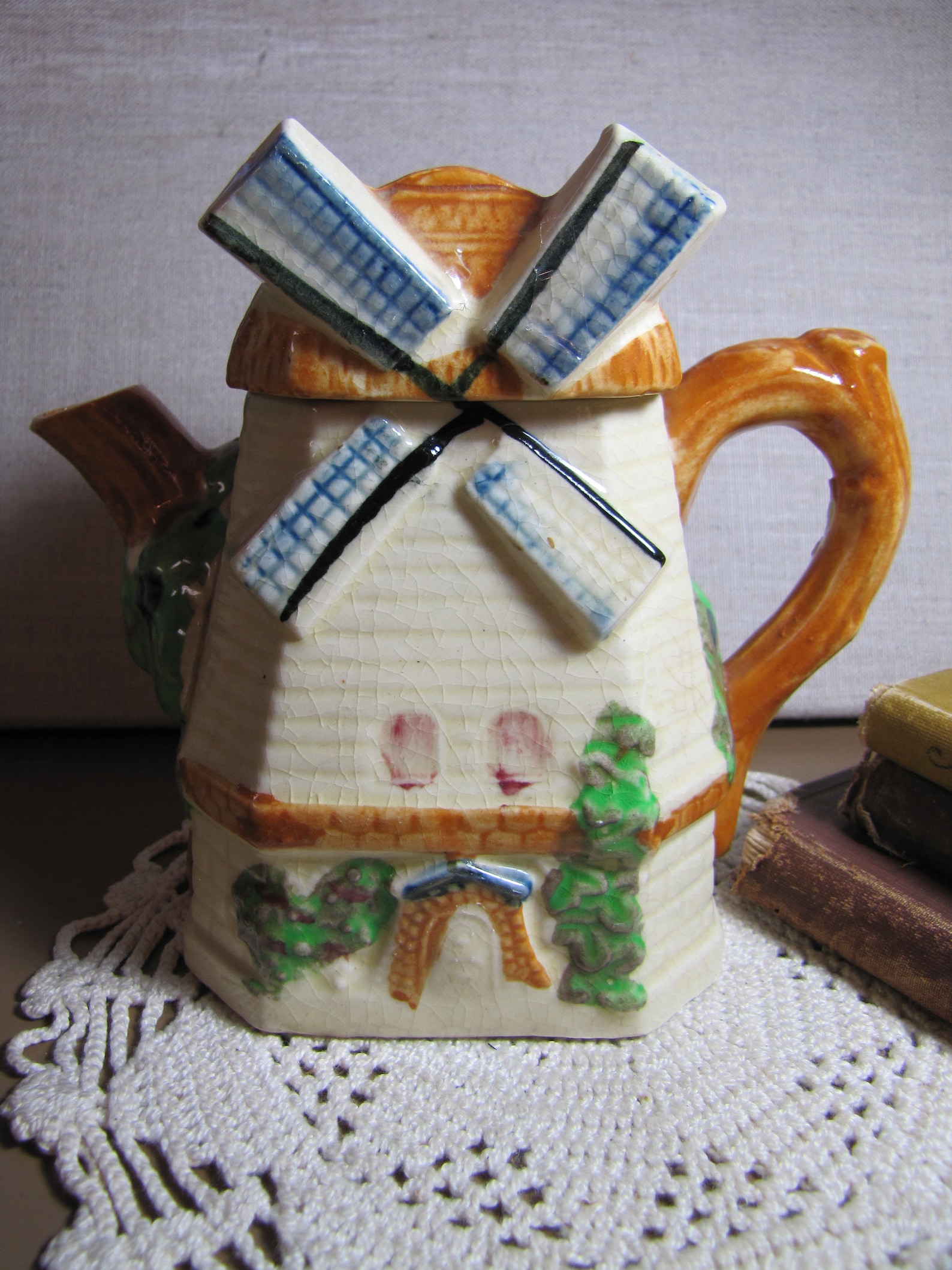 Vintage Ceramic and Porcelain Windmill Teapot Made in Japan Etsy