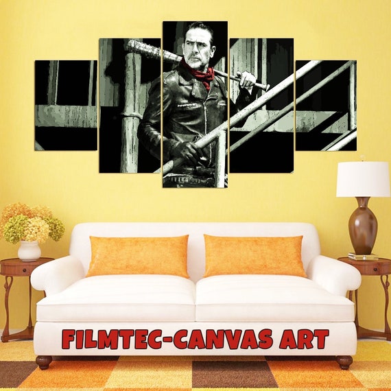 Negan The Walking Dead Inspired Canvas Art Picturesize A1 Etsy