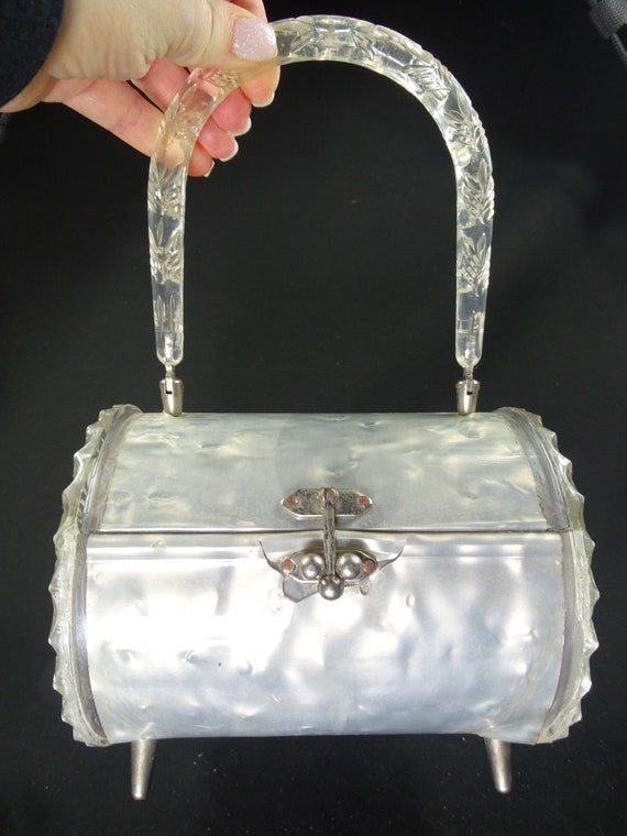 Vintage Lucite Round Handbag