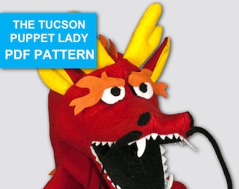 Chinese Dragon Puppet Sewing Pattern