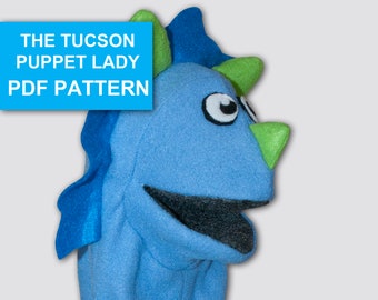 Triceratops Puppet Sewing Pattern