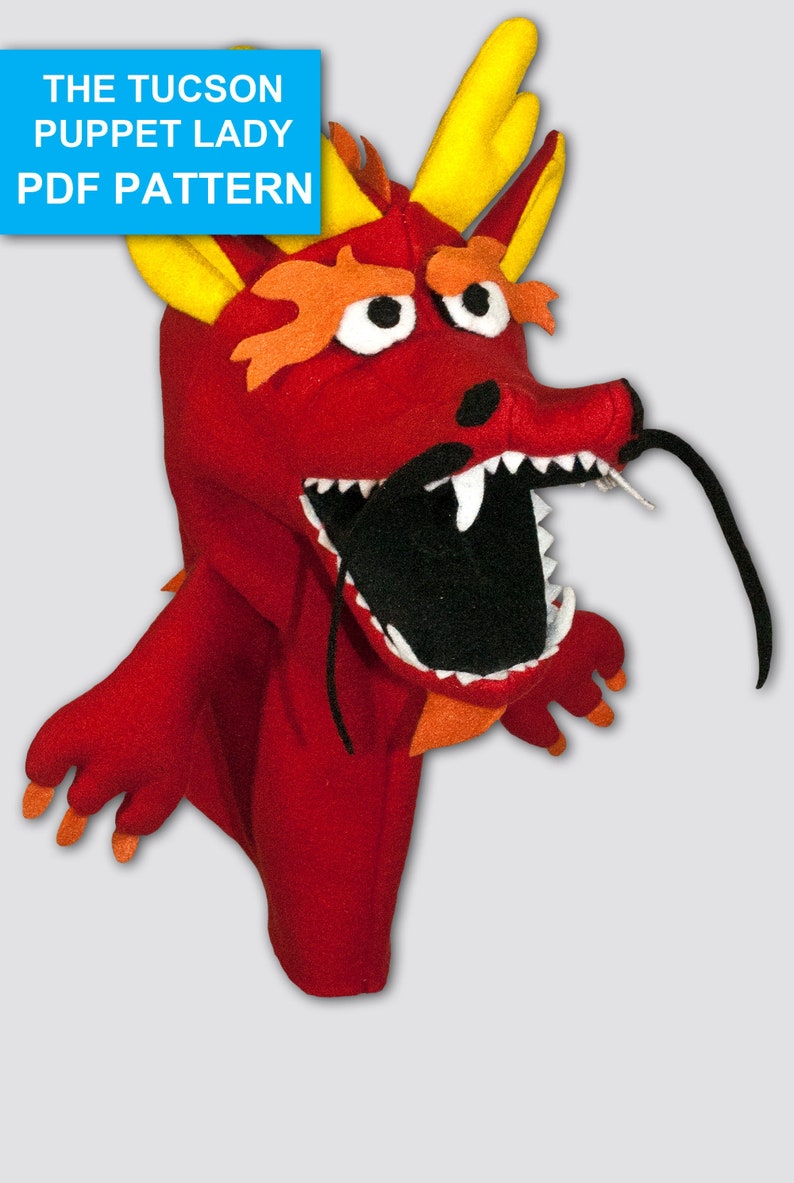 Chinese Dragon Puppet Sewing Pattern Etsy UK