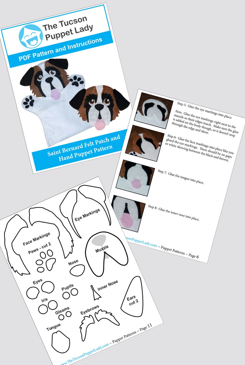 Animal Felt Hand Puppet Pattern Bundle 2 - Etsy